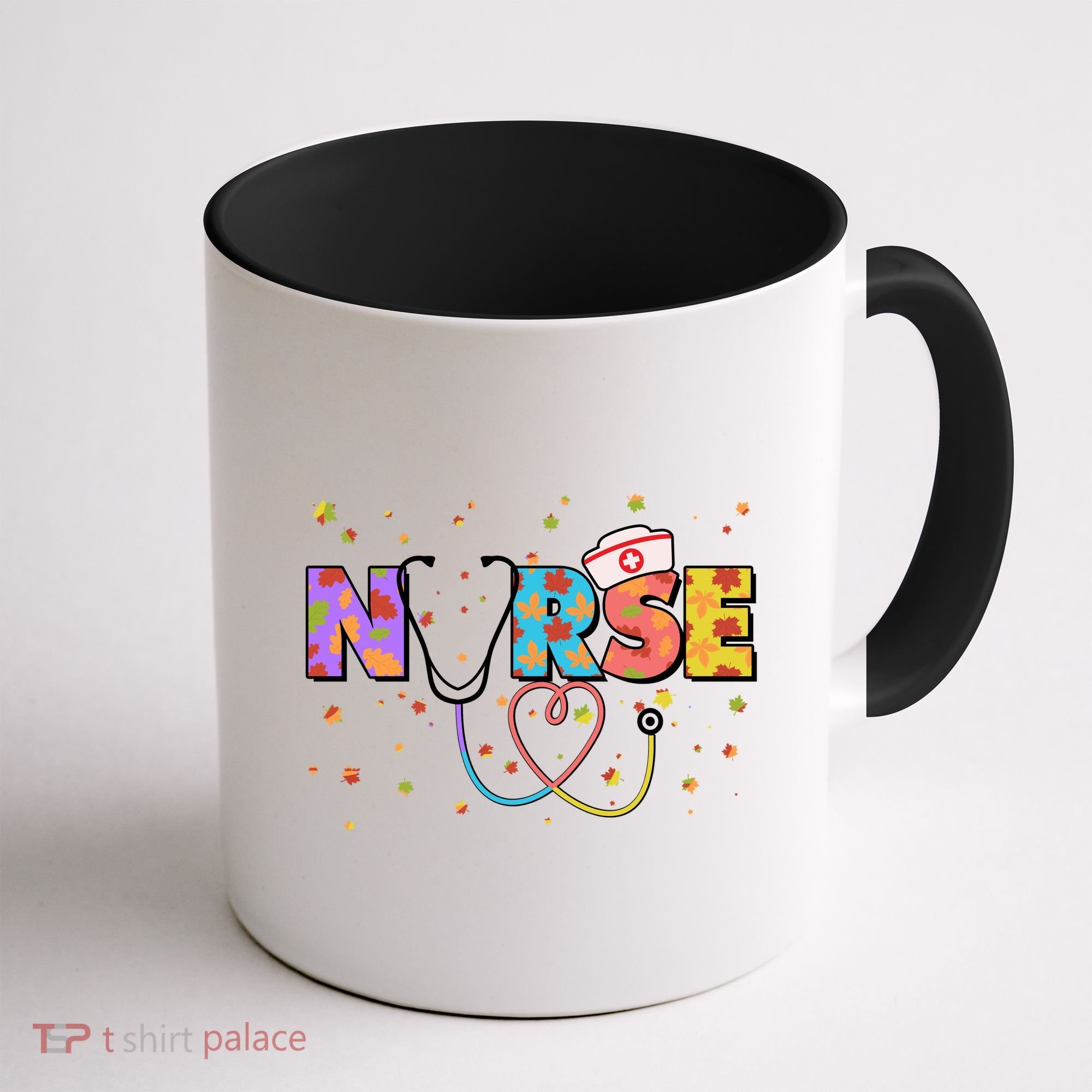 Cute Autumn Fall Patterns Nurse Coffee Mug