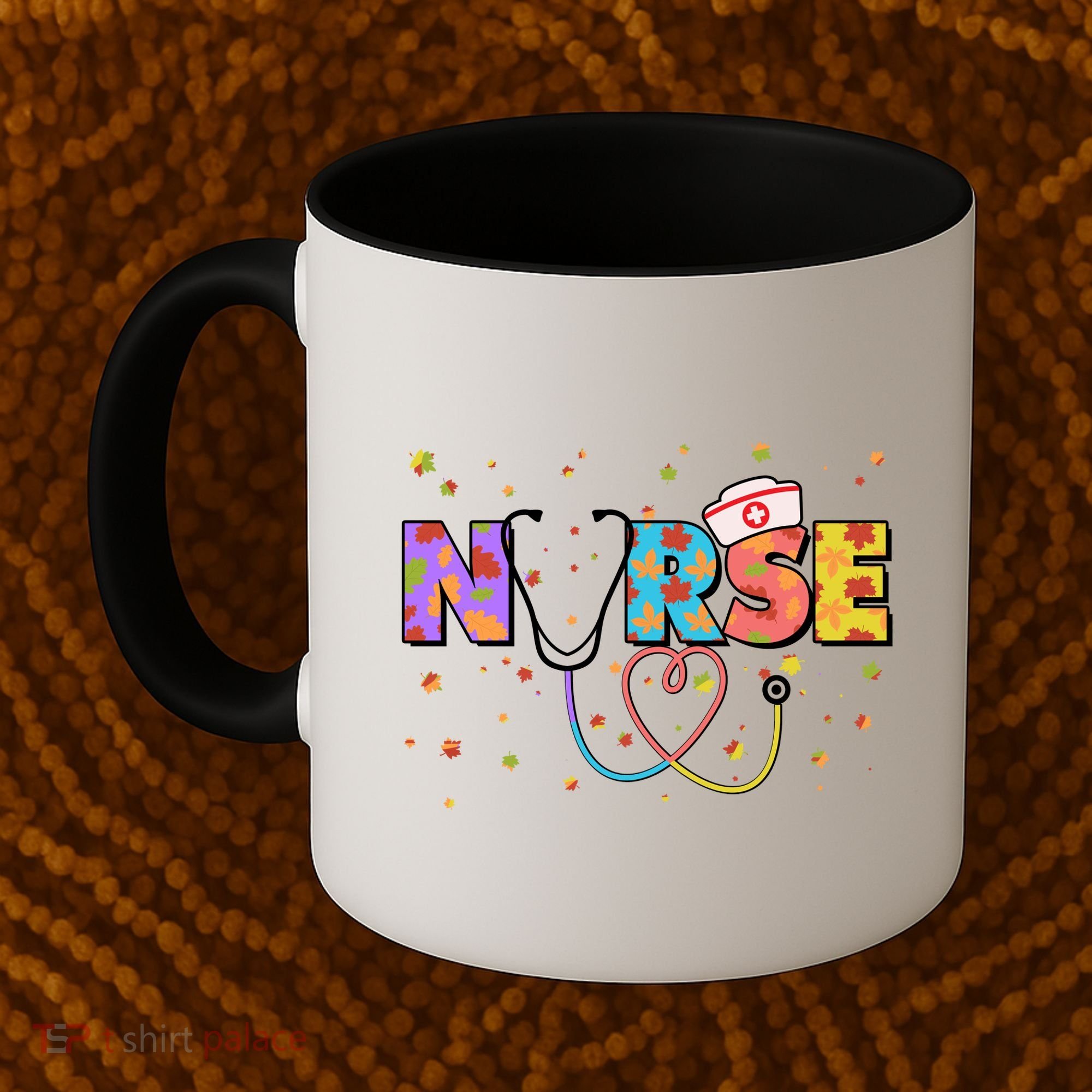 Cute Autumn Fall Patterns Nurse Coffee Mug