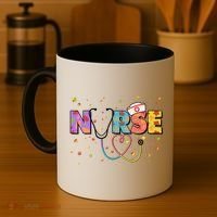 Cute Autumn Fall Patterns Nurse Coffee Mug thumb 4