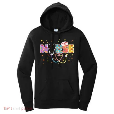 Cute Autumn Fall Patterns Nurse Women's Hoodie
