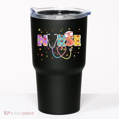 Cute Autumn Fall Patterns Nurse Tumbler