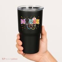 Cute Autumn Fall Patterns Nurse Tumbler thumb 2
