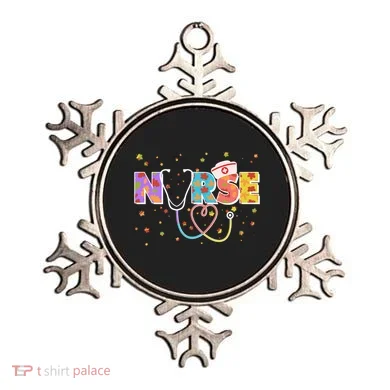 Cute Autumn Fall Patterns Nurse Ornament
