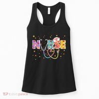Cute Autumn Fall Patterns Nurse Women's Tank Top thumb 0