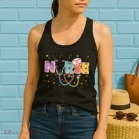 Cute Autumn Fall Patterns Nurse Women's Tank Top thumb 2