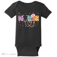 Cute Autumn Fall Patterns Nurse Baby Bodysuit thumb 0