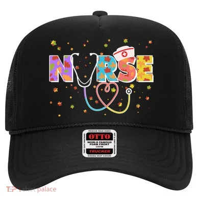 Cute Autumn Fall Patterns Nurse Hat
