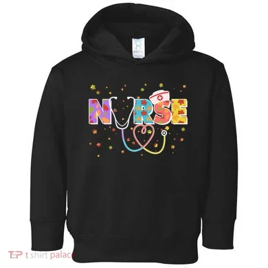 Cute Autumn Fall Patterns Nurse Toddler Hoodie
