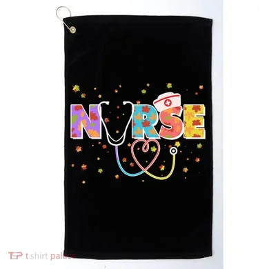 Cute Autumn Fall Patterns Nurse Golf Towel