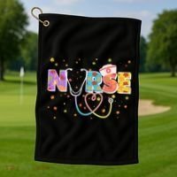 Cute Autumn Fall Patterns Nurse Golf Towel thumb 1