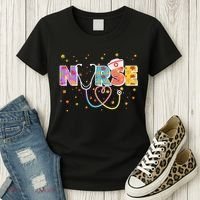 Cute Autumn Fall Patterns Nurse Women's T-Shirt thumb 3