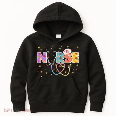 Cute Autumn Fall Patterns Nurse Kids Hoodie