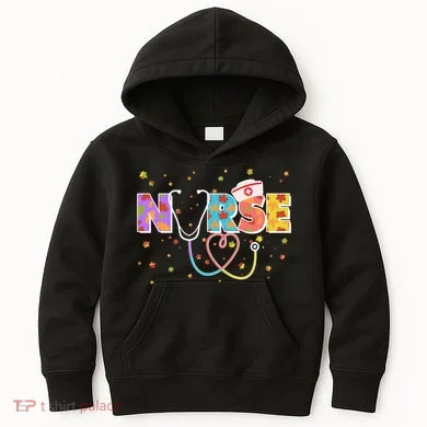 Cute Autumn Fall Patterns Nurse Kids Hoodie