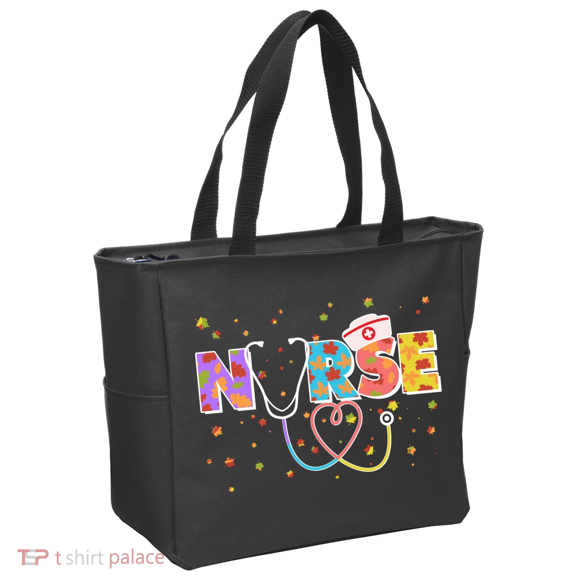 Cute Autumn Fall Patterns Nurse Tote Bag