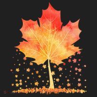 Cute Autumn Maple Leaf Tree Women's Sweatshirt thumb 2