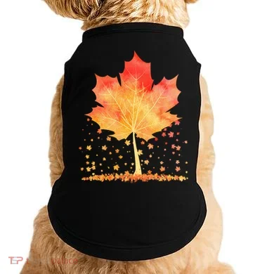 Cute Autumn Maple Leaf Tree Doggie Tank