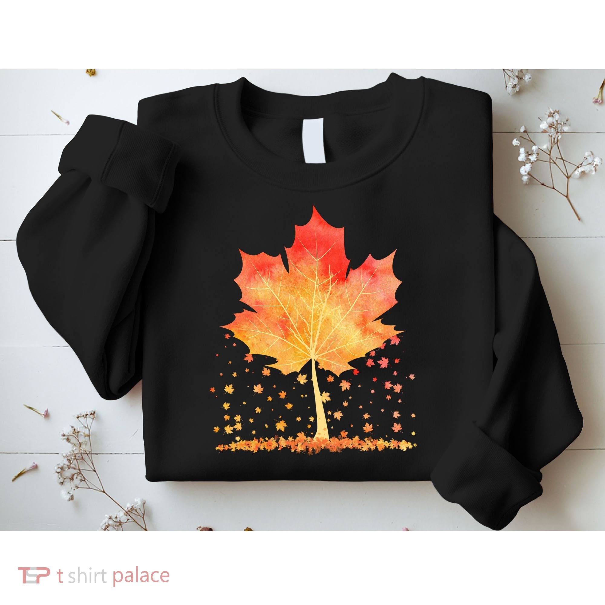 Cute Autumn Maple Leaf Tree Sweatshirt