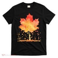 Cute Autumn Maple Leaf Tree T-Shirt thumb 0