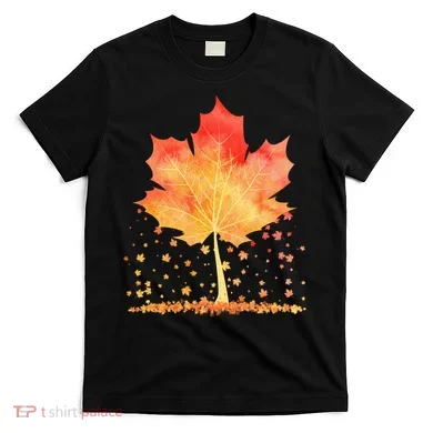 Cute Autumn Maple Leaf Tree T-Shirt