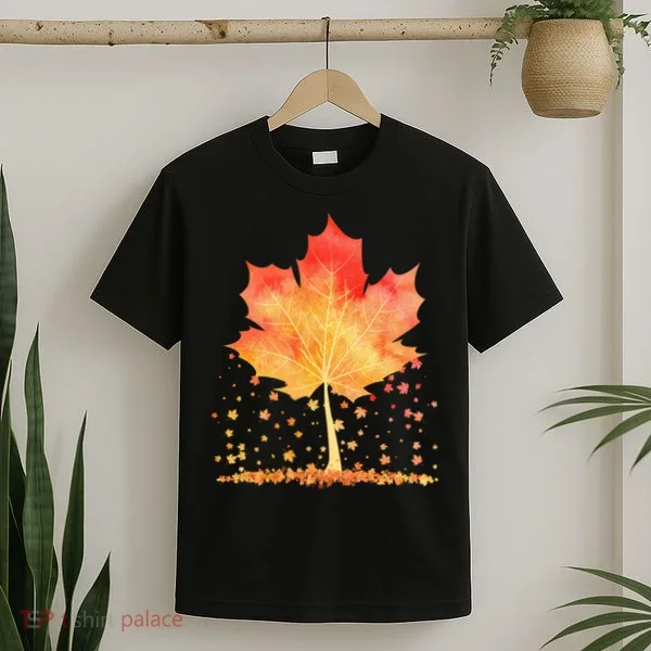 Cute Autumn Maple Leaf Tree T-Shirt