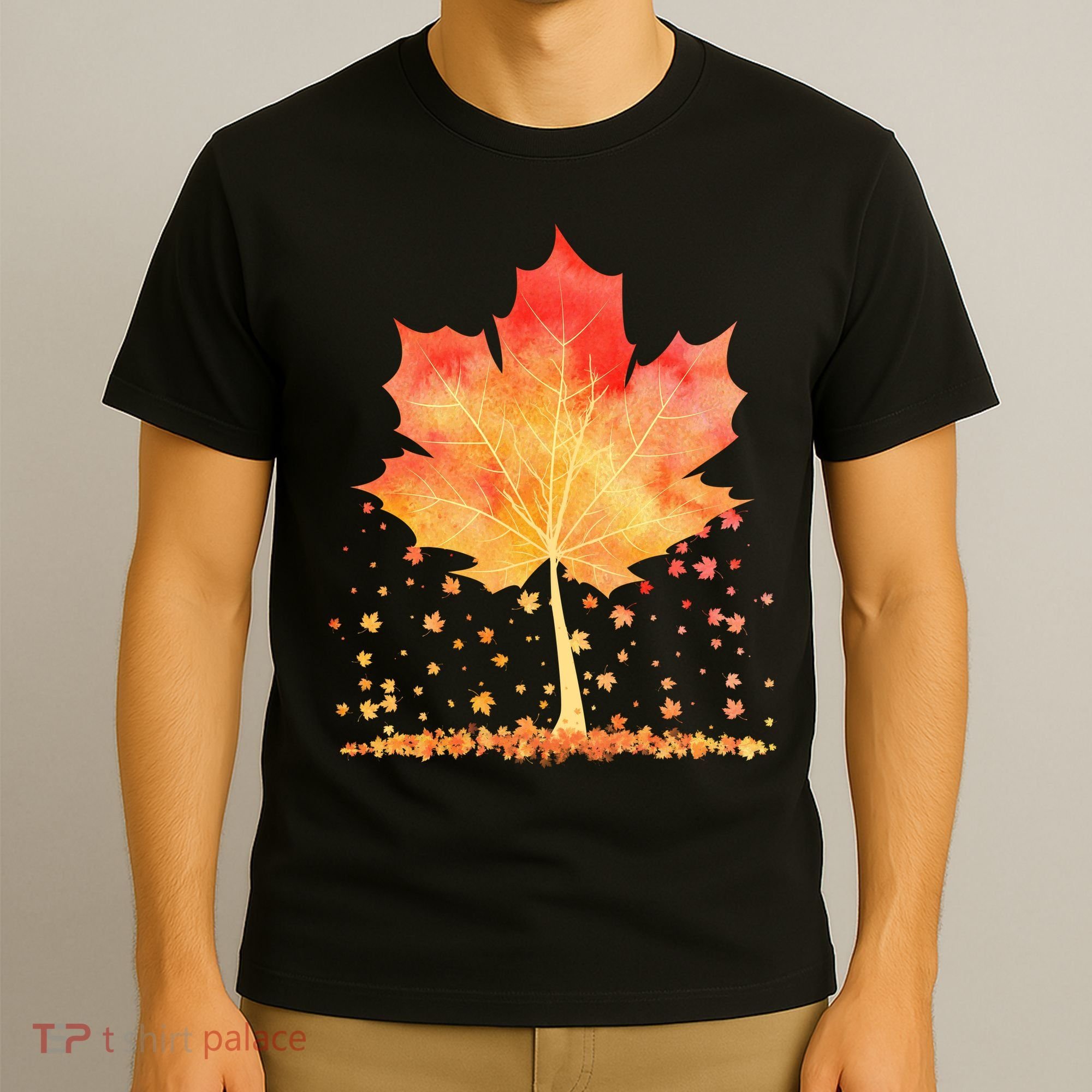 Cute Autumn Maple Leaf Tree T-Shirt