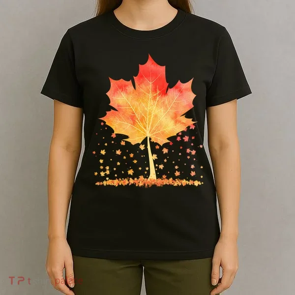 Cute Autumn Maple Leaf Tree T-Shirt