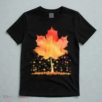 Cute Autumn Maple Leaf Tree T-Shirt thumb 5