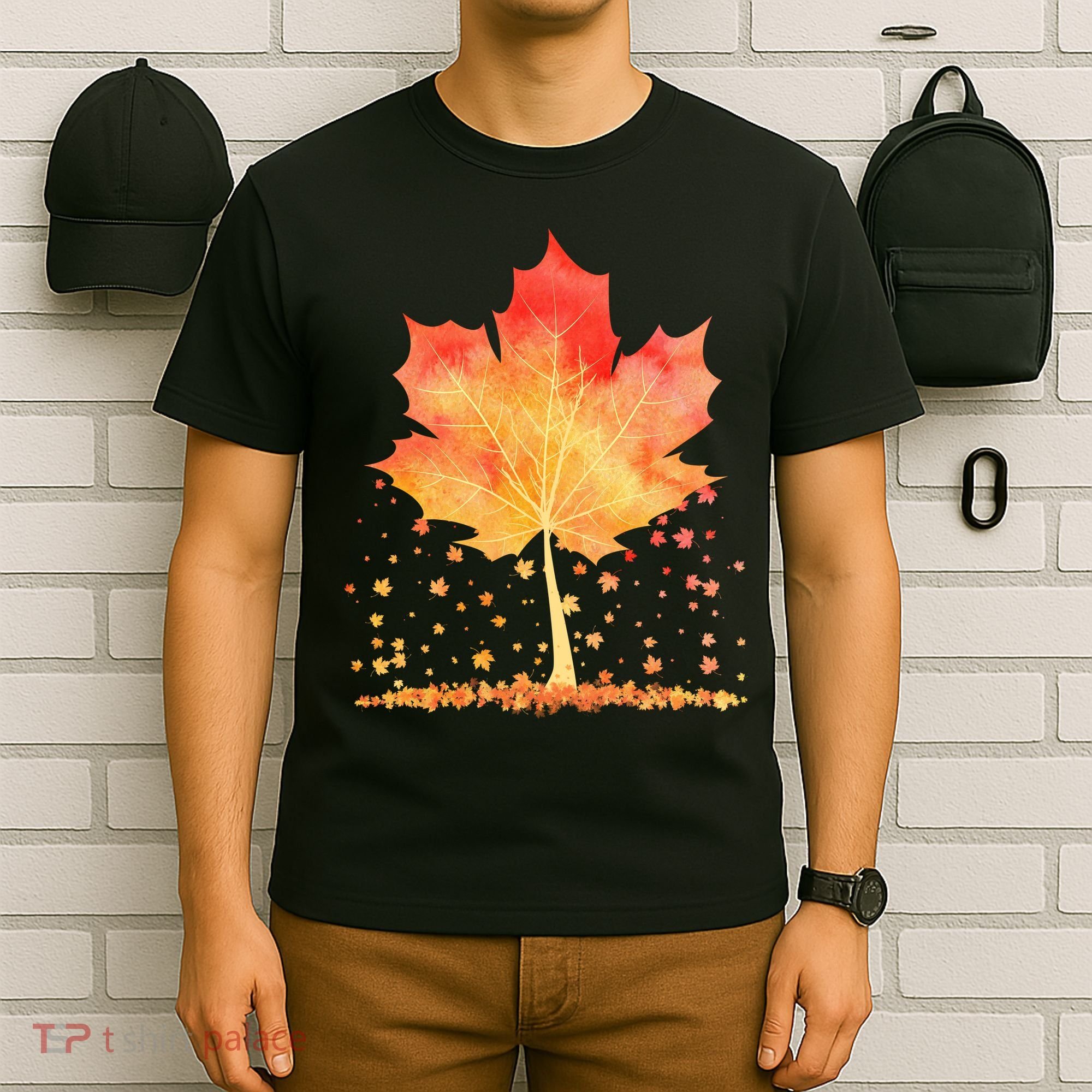 Cute Autumn Maple Leaf Tree T-Shirt