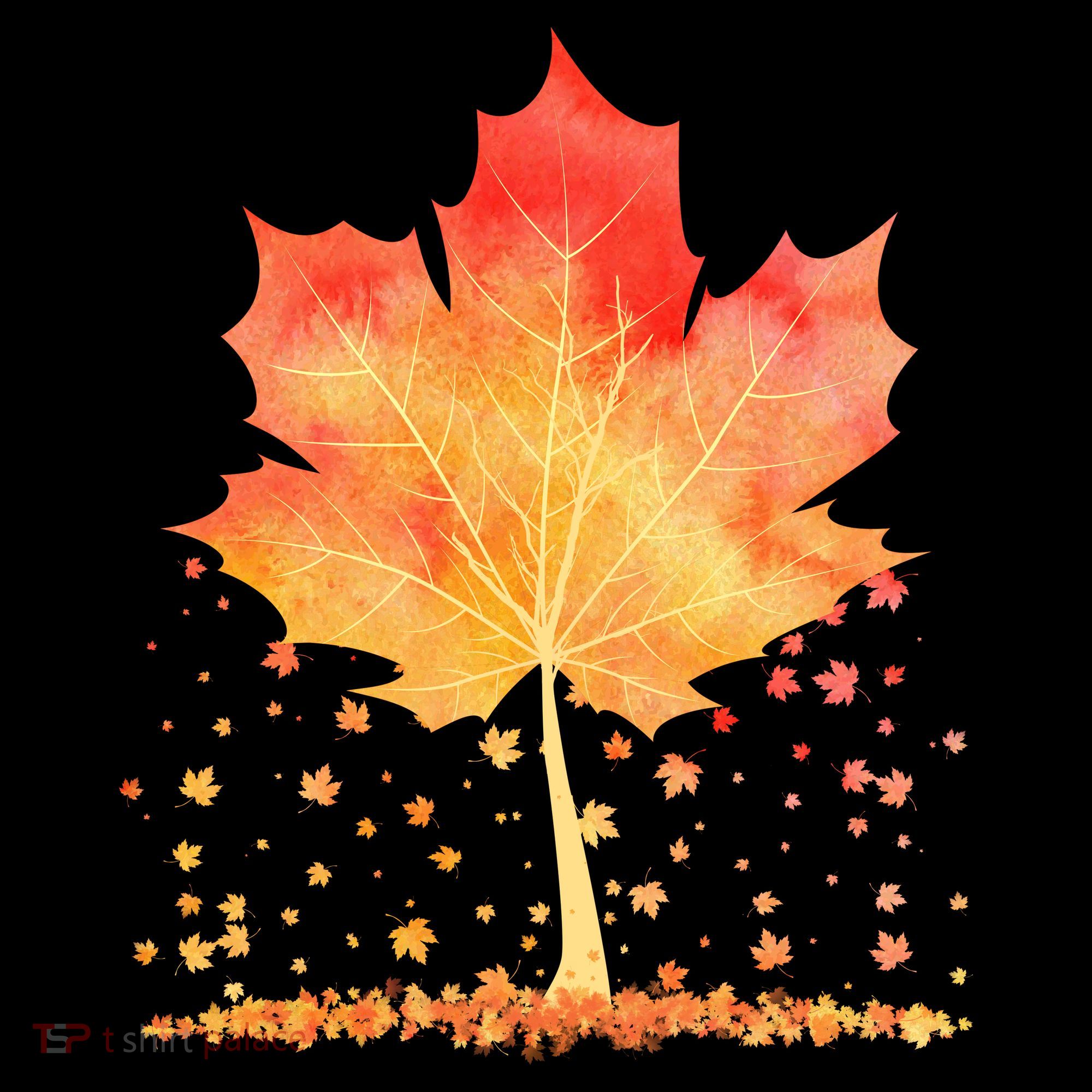 Cute Autumn Maple Leaf Tree Bucket Hat