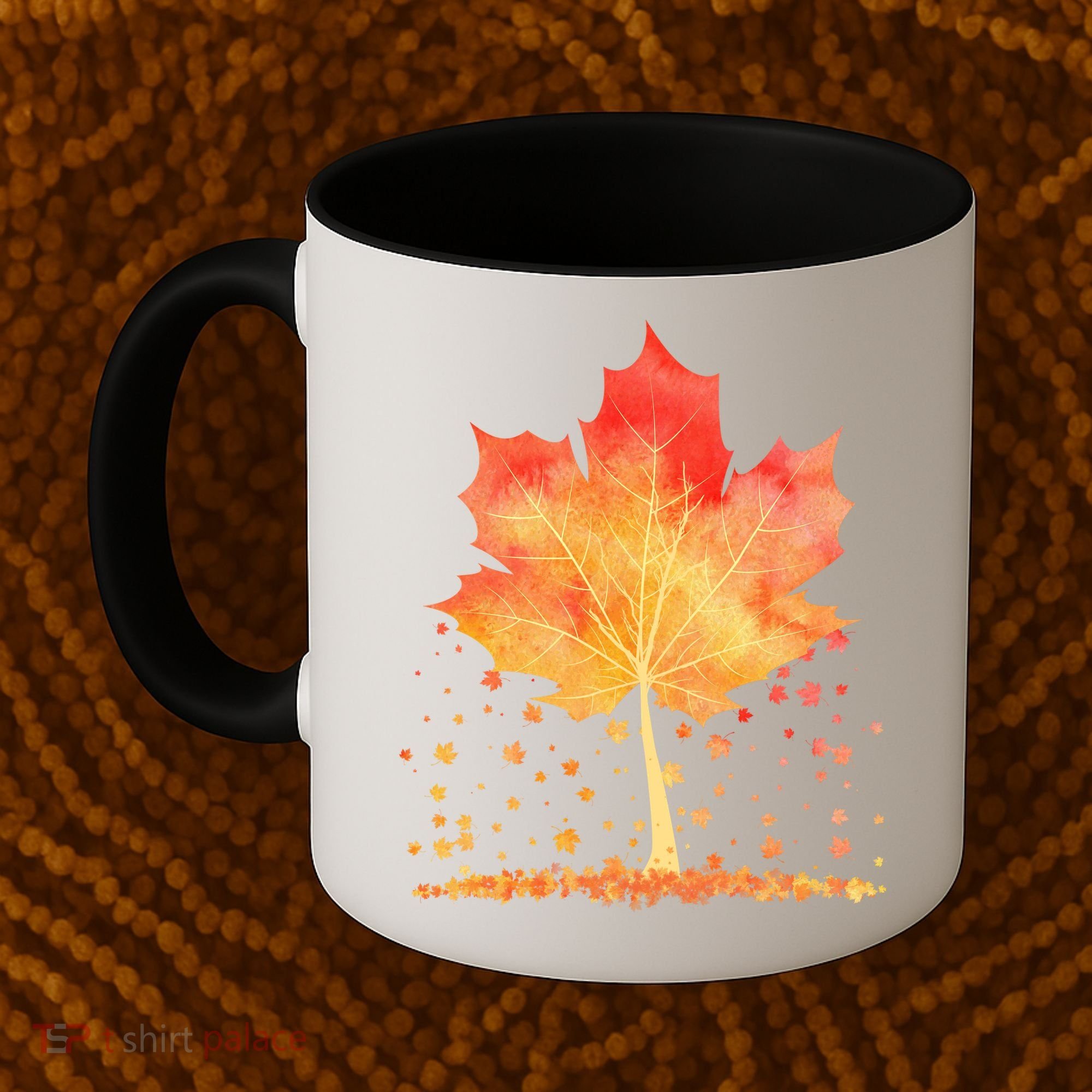 Cute Autumn Maple Leaf Tree Coffee Mug