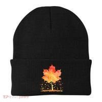 Cute Autumn Maple Leaf Tree Beanie thumb 0