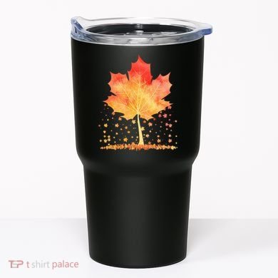 Cute Autumn Maple Leaf Tree Tumbler