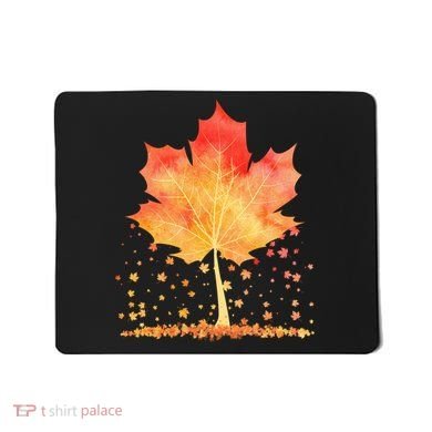 Cute Autumn Maple Leaf Tree Mousepad