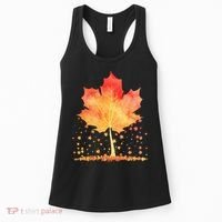 Cute Autumn Maple Leaf Tree Women's Tank Top thumb 0