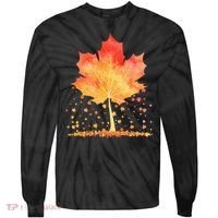 Cute Autumn Maple Leaf Tree Tie-Dye Long Sleeve Shirt thumb 0