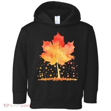 Cute Autumn Maple Leaf Tree Toddler Hoodie