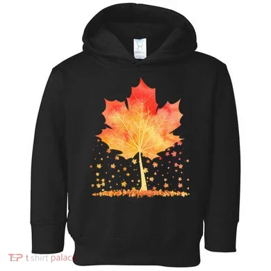 Cute Autumn Maple Leaf Tree Toddler Hoodie