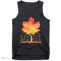 Cute Autumn Maple Leaf Tree Tank Top thumb 0