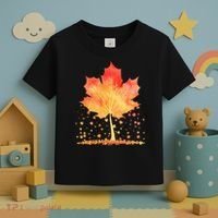 Cute Autumn Maple Leaf Tree Toddler T-Shirt thumb 3