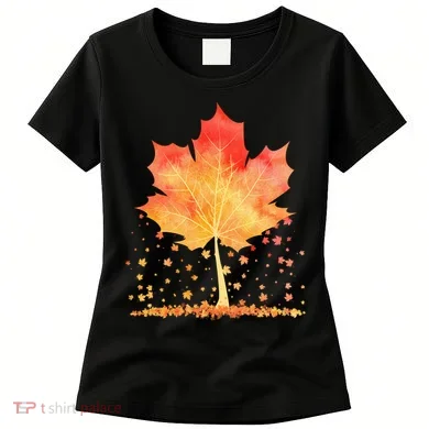 Cute Autumn Maple Leaf Tree Women's T-Shirt
