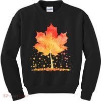 Cute Autumn Maple Leaf Tree Kids Sweatshirt thumb 0