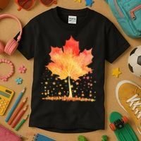 Cute Autumn Maple Leaf Tree Kids T-Shirt thumb 3