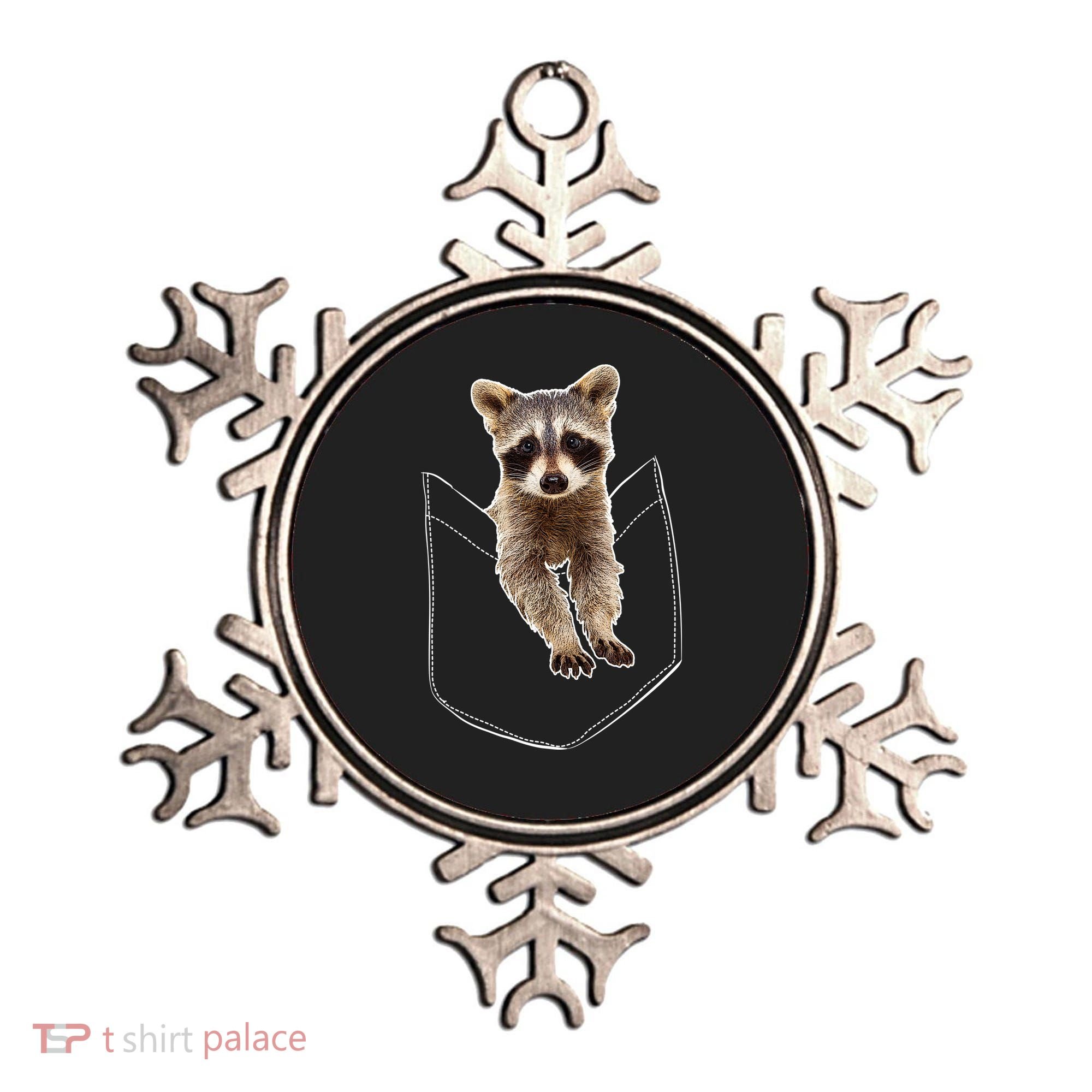 Cute Baby Raccoon In A Pocket Ornament
