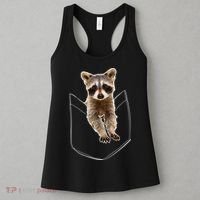 Cute Baby Raccoon In A Pocket Women's Tank Top thumb 3