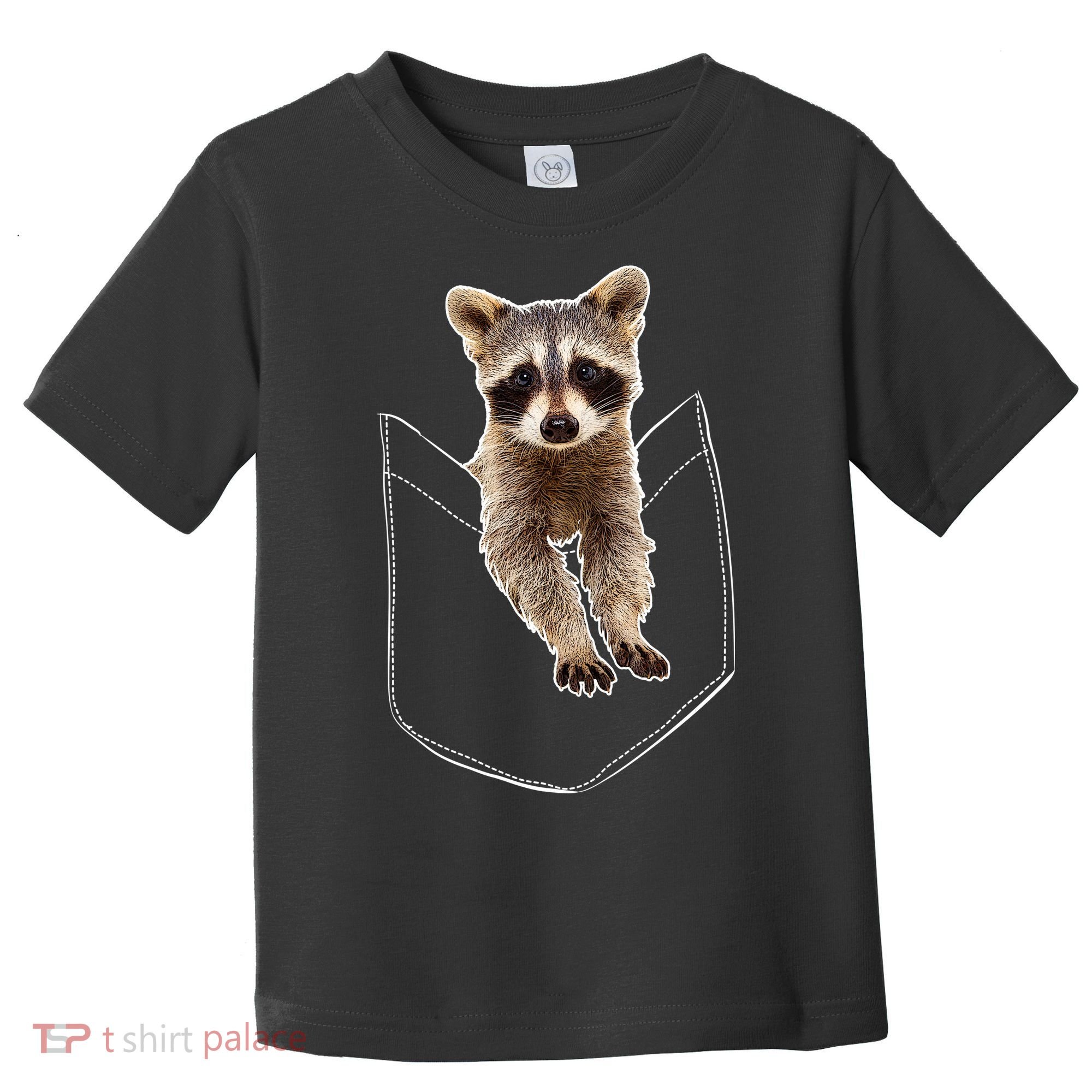 Cute Baby Raccoon In A Pocket Toddler T-Shirt