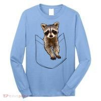 Cute Baby Raccoon In A Pocket Long Sleeve Shirt thumb 0