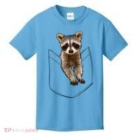 Cute Baby Raccoon In A Pocket Kids T-Shirt thumb 0