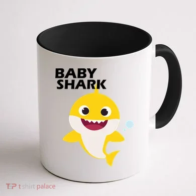 Cute Baby Shark Coffee Mug back
