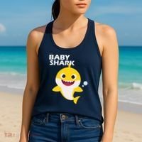Cute Baby Shark Women's Tank Top thumb 2