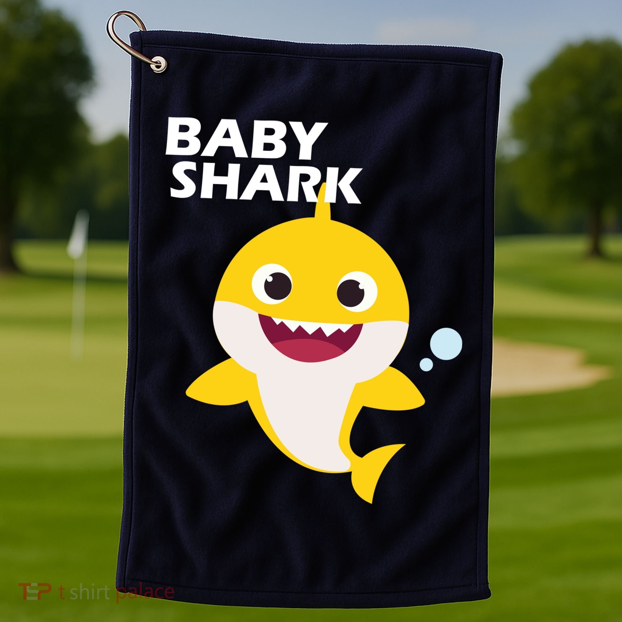 Cute Baby Shark Golf Towel